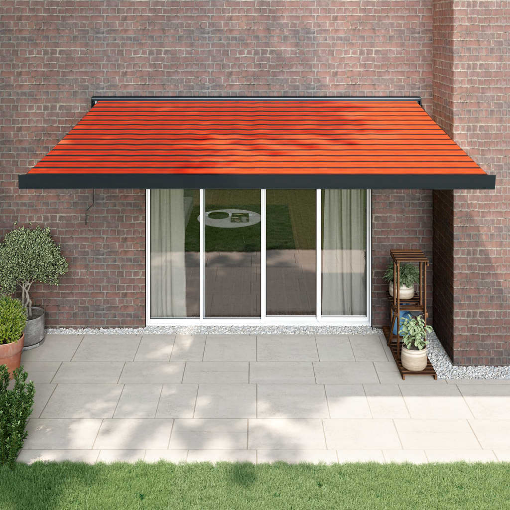 Vidaxl Luifel extensible 4,5x3 m de poussière et d'aluminium orange et brun