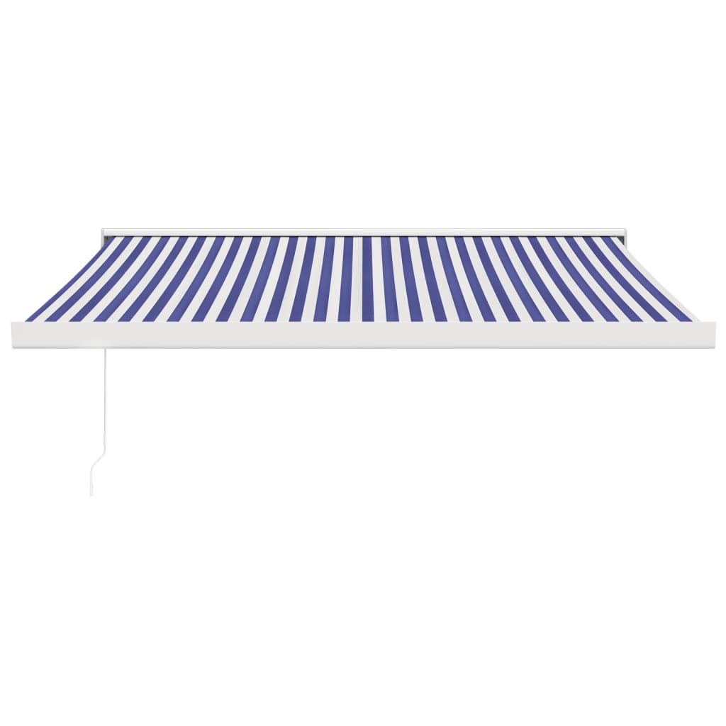 Vidaxl Luifel extensible 3x2,5 m poussière et aluminium bleu et blanc