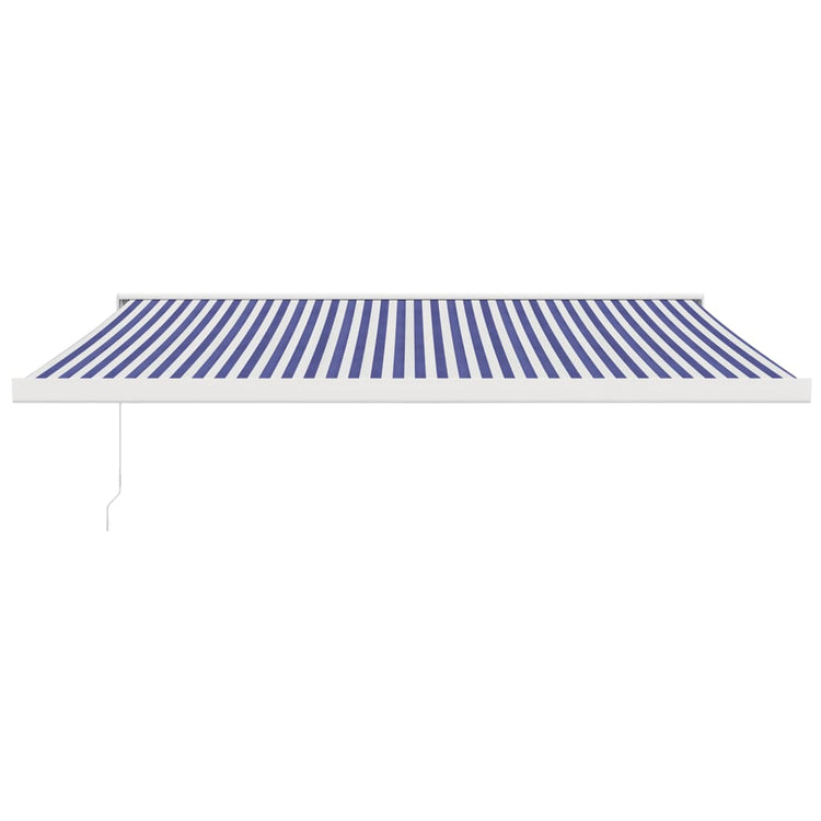 Vidaxl luifel extensible 4x3 m poussière et aluminium bleu et blanc