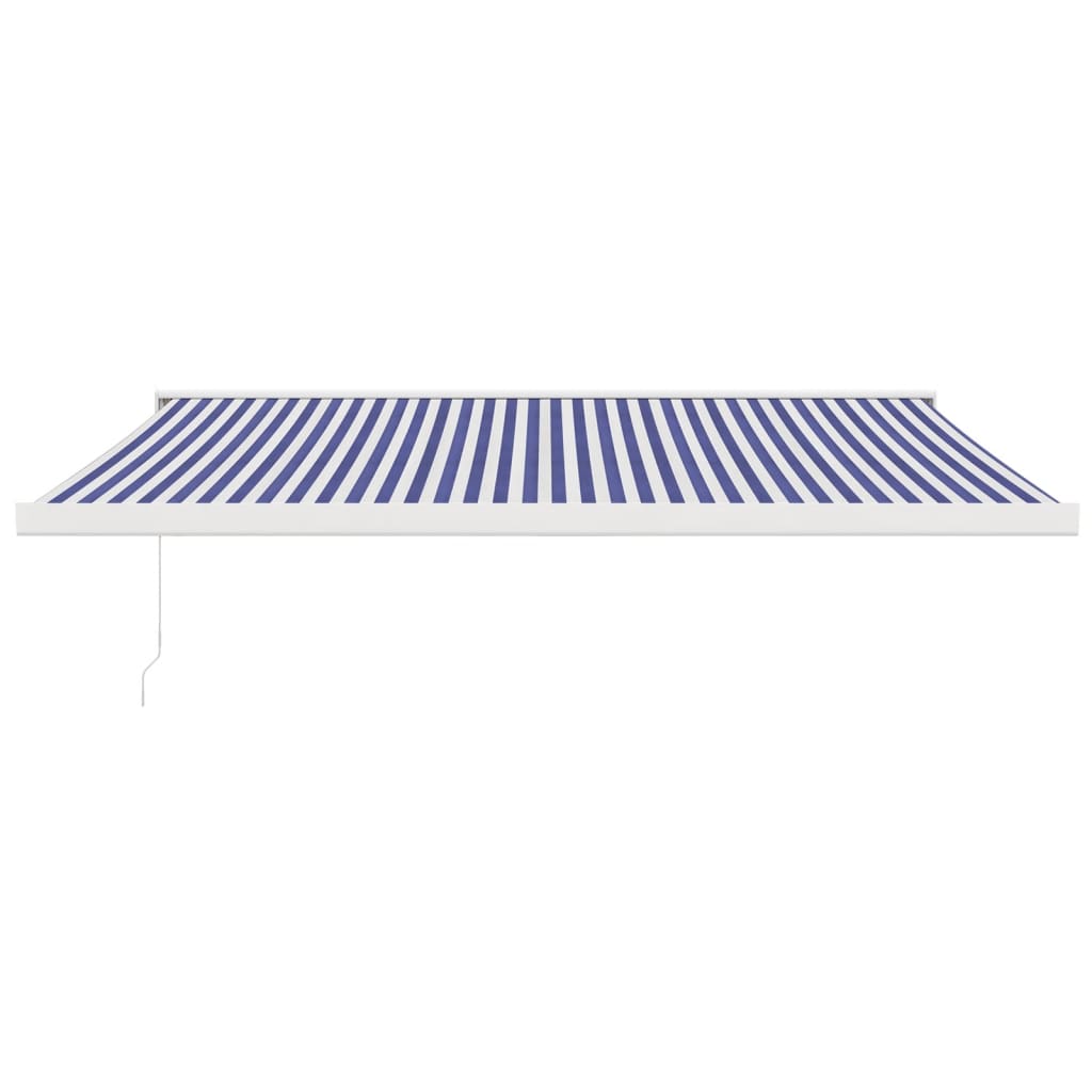 Vidaxl Laifel extensible 4,5x3 m poussière et aluminium bleu et blanc