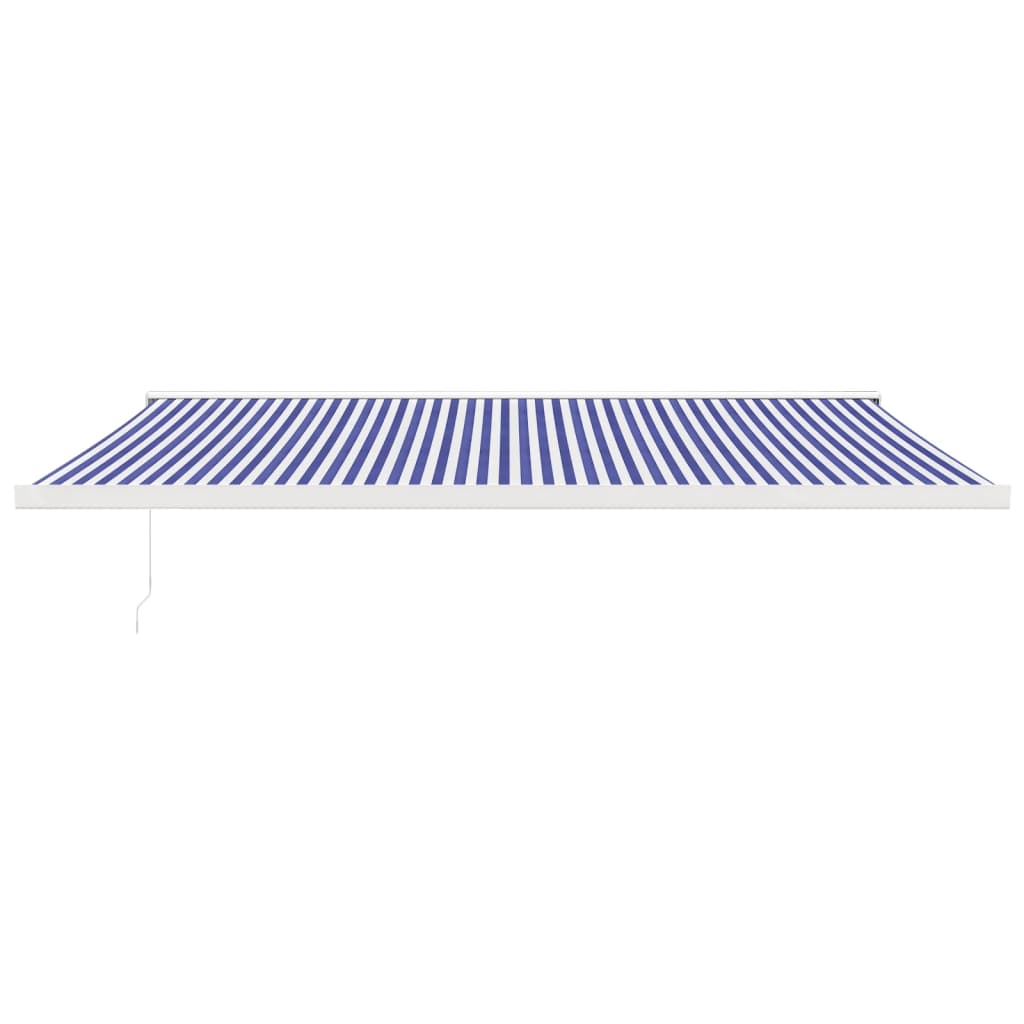 Vidaxl luifel extensible 5x3 m poussière et aluminium bleu et blanc