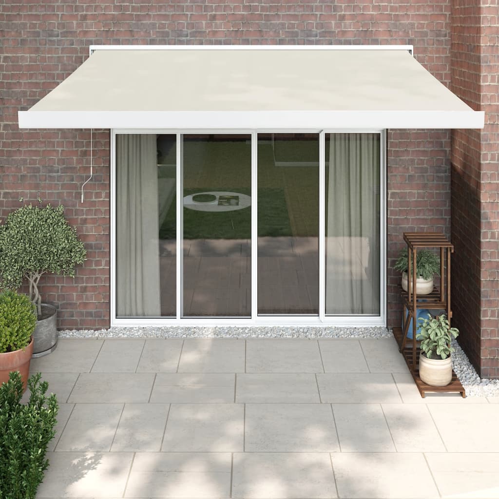 Vidaxl Luifel étend 3x2,5 m de poussière et de crème en aluminium -colored