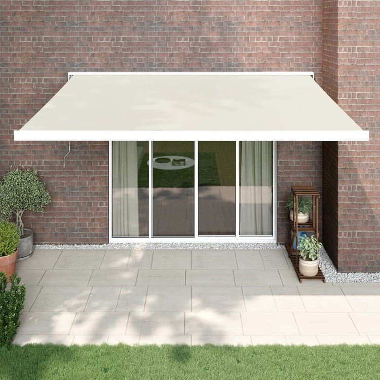 Vidaxl Luifel prolonge 4,5x3 m de poussière et de crème en aluminium -colored