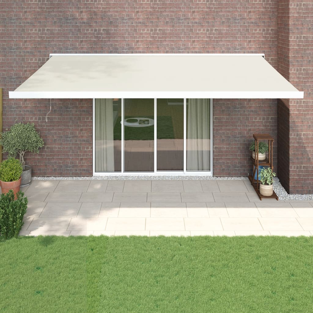 Vidaxl Luifel étend 5x3 m de poussière et de crème en aluminium -colored