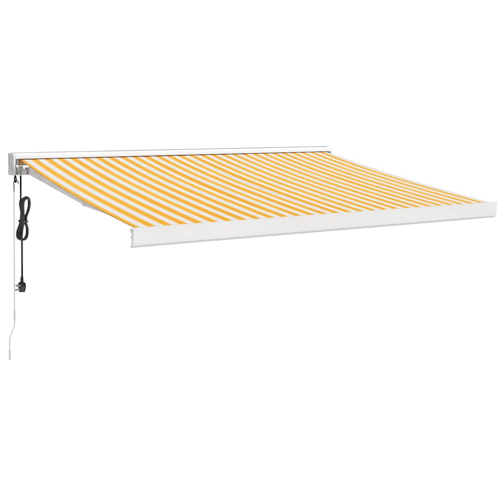 Vidaxl luifel extensible 3x2,5 m poussière et aluminium jaune et blanc