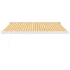 Vidaxl luifel extensible 3x2,5 m poussière et aluminium jaune et blanc
