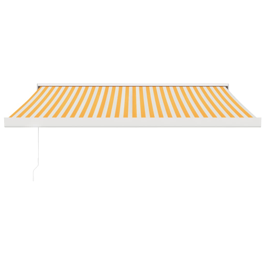 Vidaxl luifel extensible 3x2,5 m poussière et aluminium jaune et blanc