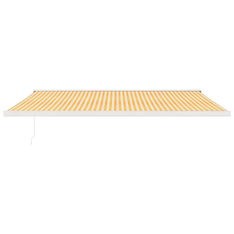 Vidaxl luifel extensible 5x3 m poussière et aluminium jaune et blanc
