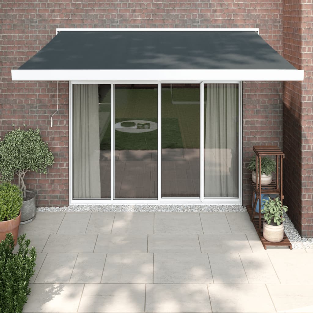 Vidaxl Luifel extensible 3x2,5 M poussière et anthracite en aluminium -colore