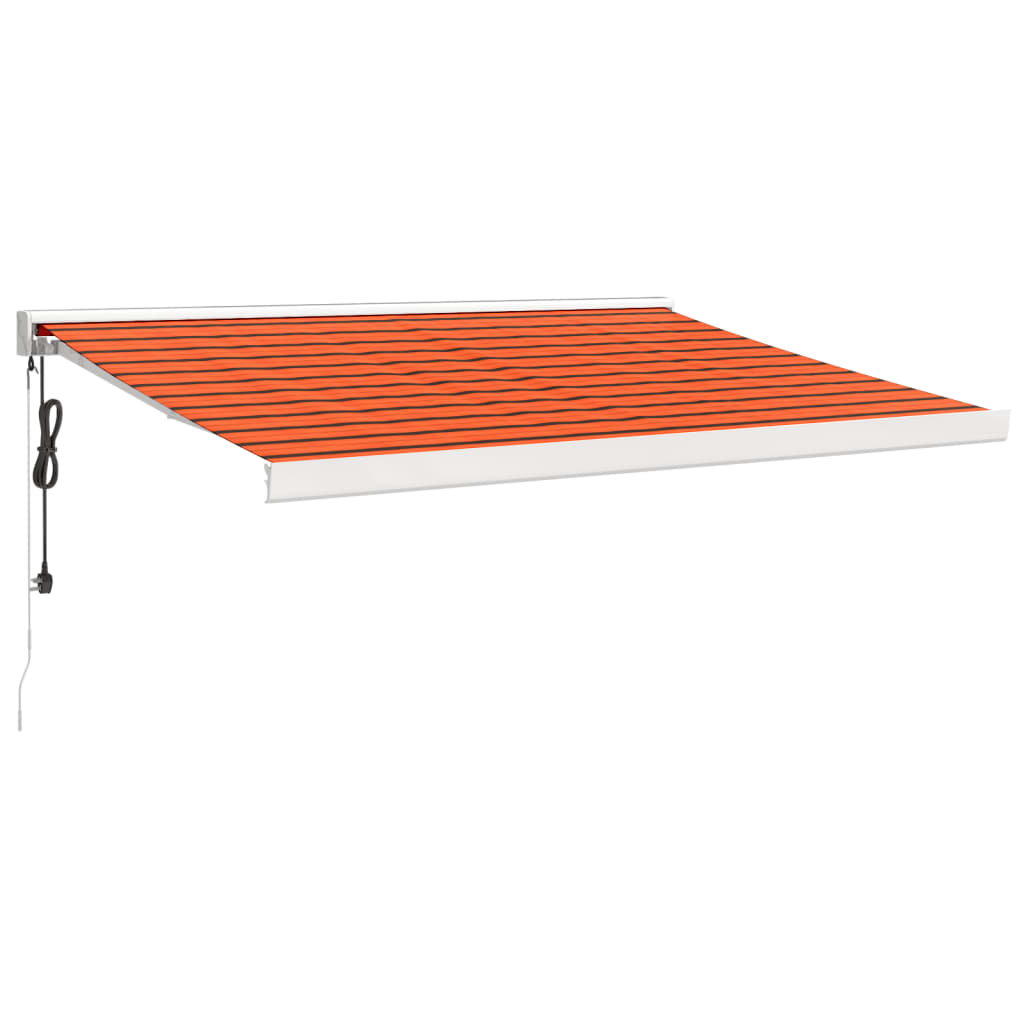 Vidaxl Luifel extensible 3x2,5 m poussière et aluminium orange et brun