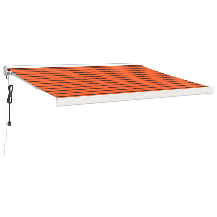Vidaxl Luifel extensible 3x2,5 m poussière et aluminium orange et brun