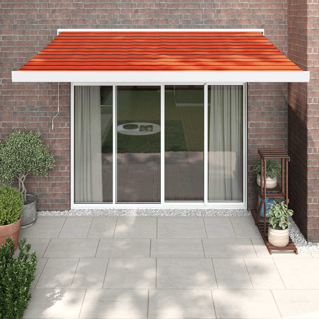 Vidaxl Luifel extensible 3x2,5 m poussière et aluminium orange et brun