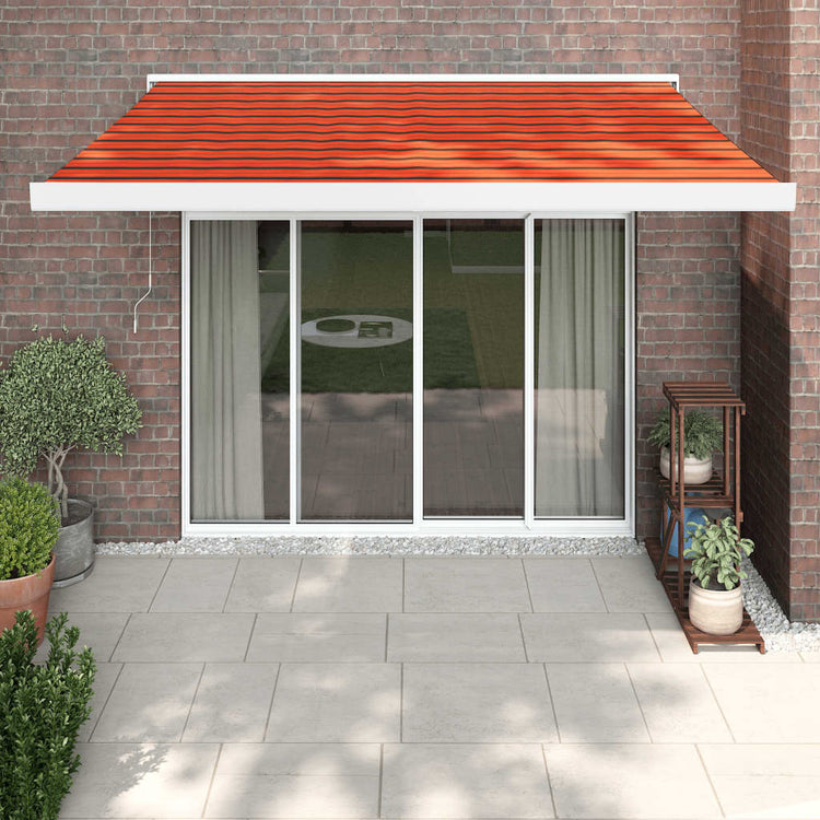 Vidaxl Luifel extensible 3x2,5 m poussière et aluminium orange et brun