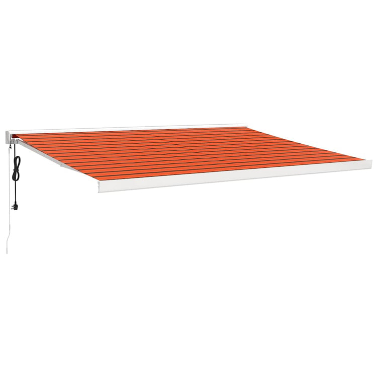 Vidaxl Luifel extensible 4x3 m poussière et aluminium orange et brun