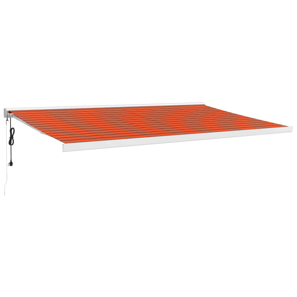 Vidaxl Luifel extensible 5x3 m poussière et aluminium orange et brun