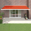 Vidaxl Luifel extensible 5x3 m poussière et aluminium orange et brun
