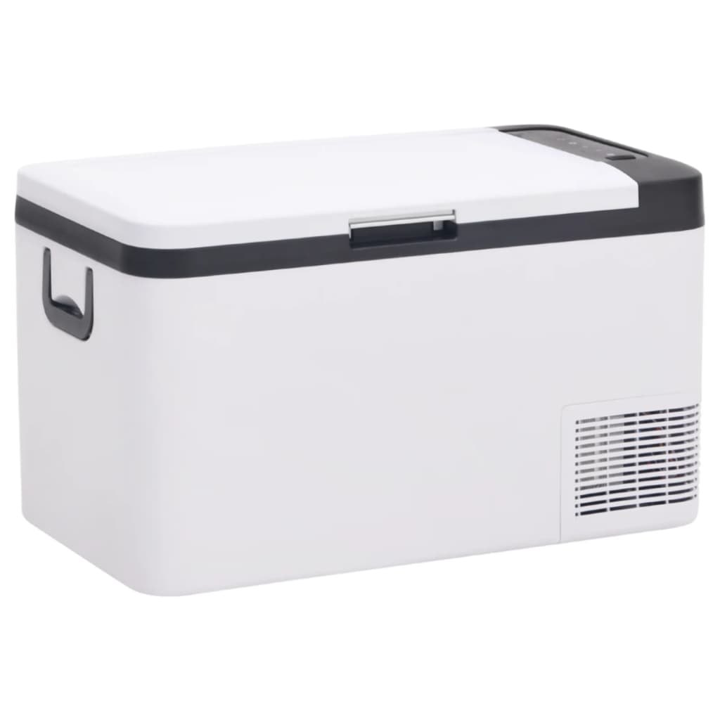 Vidaxl Cool Boîte avec poignée 18 L pp pe noire et blanc