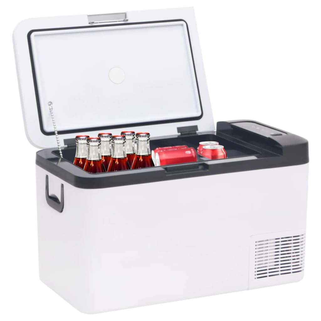 Vidaxl Cool Boîte avec poignée 25 L pp pe noir et blanc