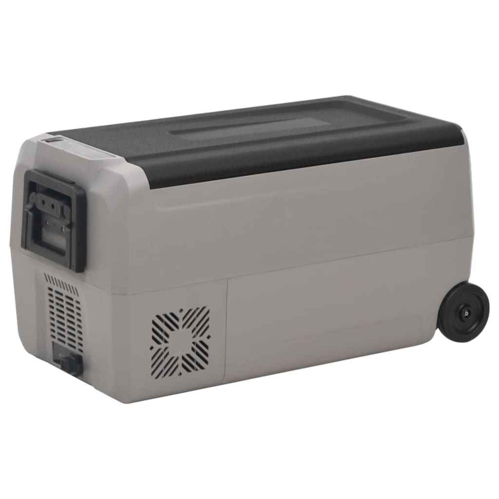 Vidaxl Cool Boîte avec roues et manipuler 60 l en polypropène noir et gris