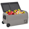 Vidaxl Cool Boîte avec roues et manipuler 60 l en polypropène noir et gris
