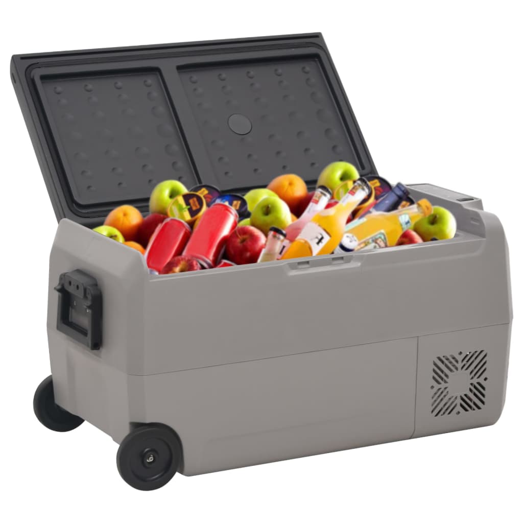 Vidaxl Cool Boîte avec roues et manipuler 60 l en polypropène noir et gris