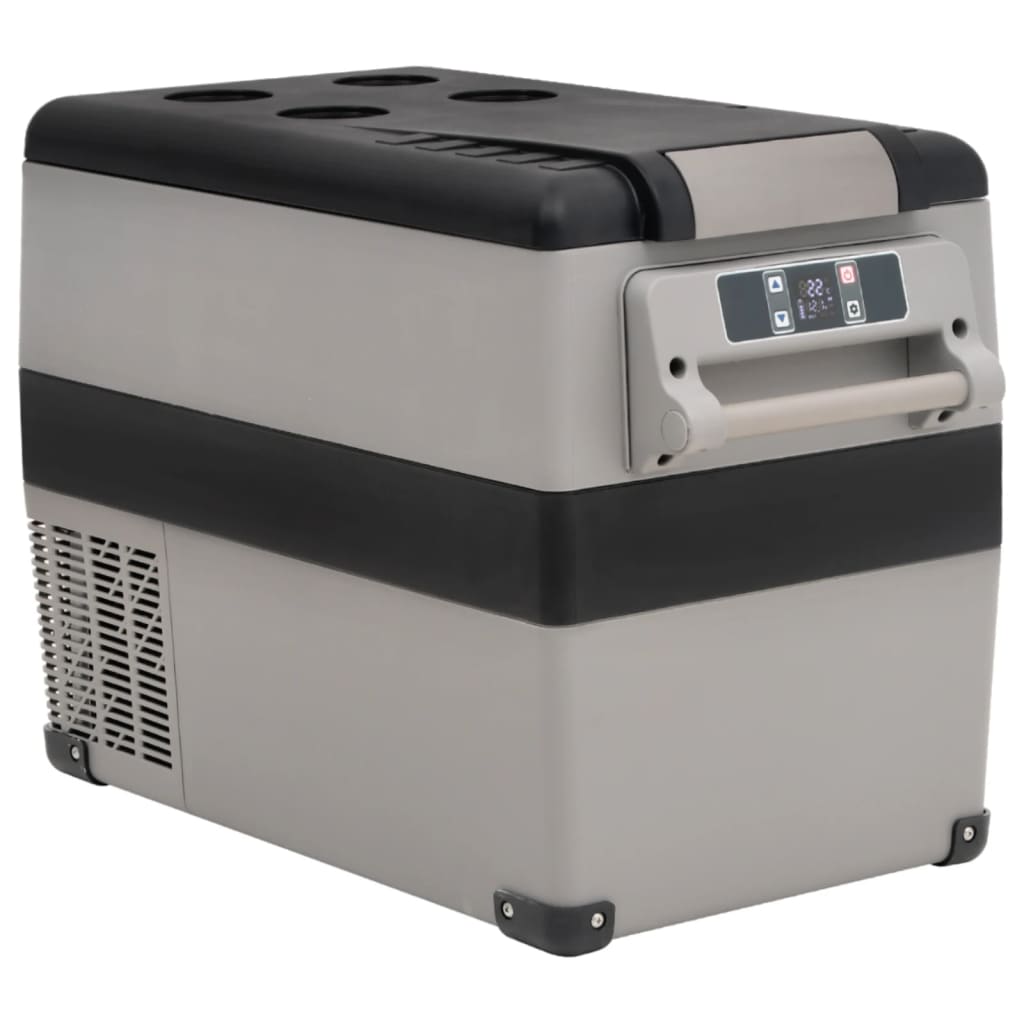 Vidaxl Cool Boîte avec poignée 35 l pp pe noire et blanc