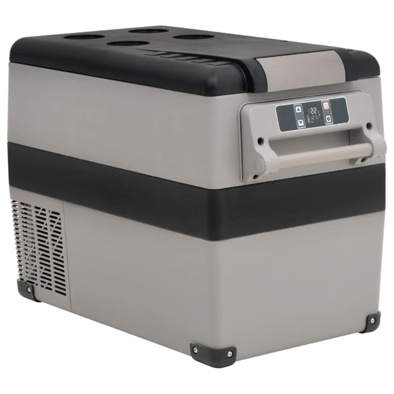 Vidaxl Cool Boîte avec poignée 35 l pp pe noire et blanc