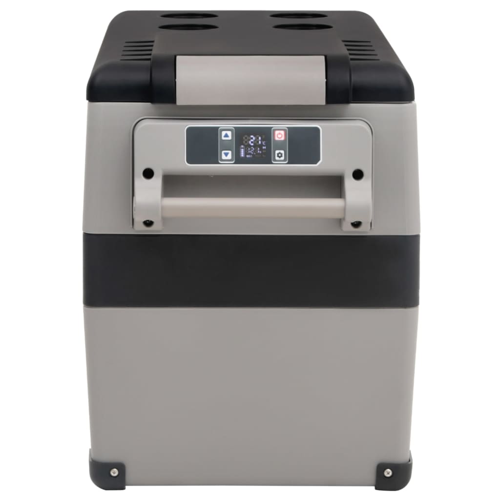 Vidaxl Cool Boîte avec poignée 35 l pp pe noire et blanc