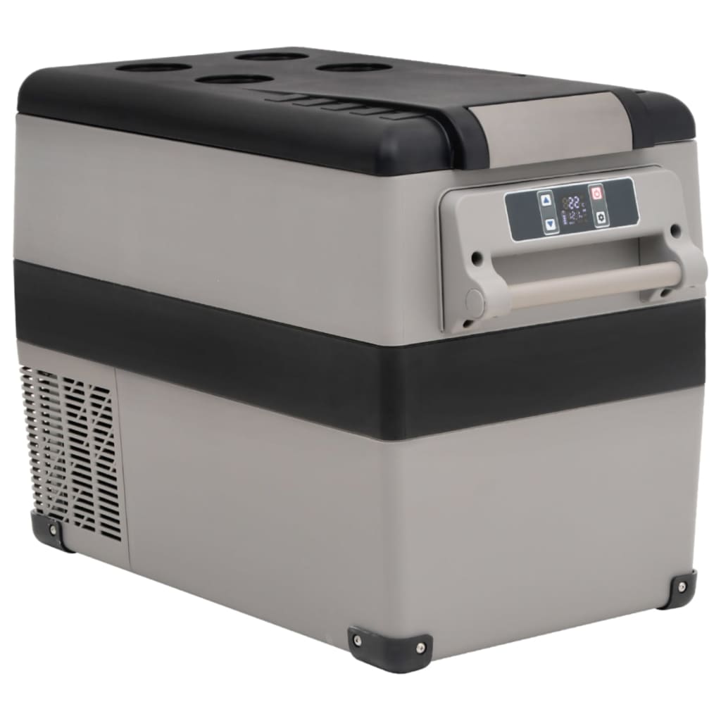 Vidaxl Cool Boîte avec poignée 55 l pp pe noir et gris