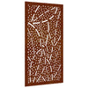 Vidaxl Mur Decoration Garden Leaf Design 105x55 cm Cortenstaal