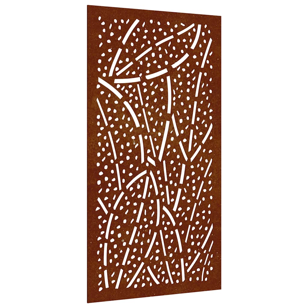 Vidaxl Mur Decoration Garden Leaf Design 105x55 cm Cortenstaal
