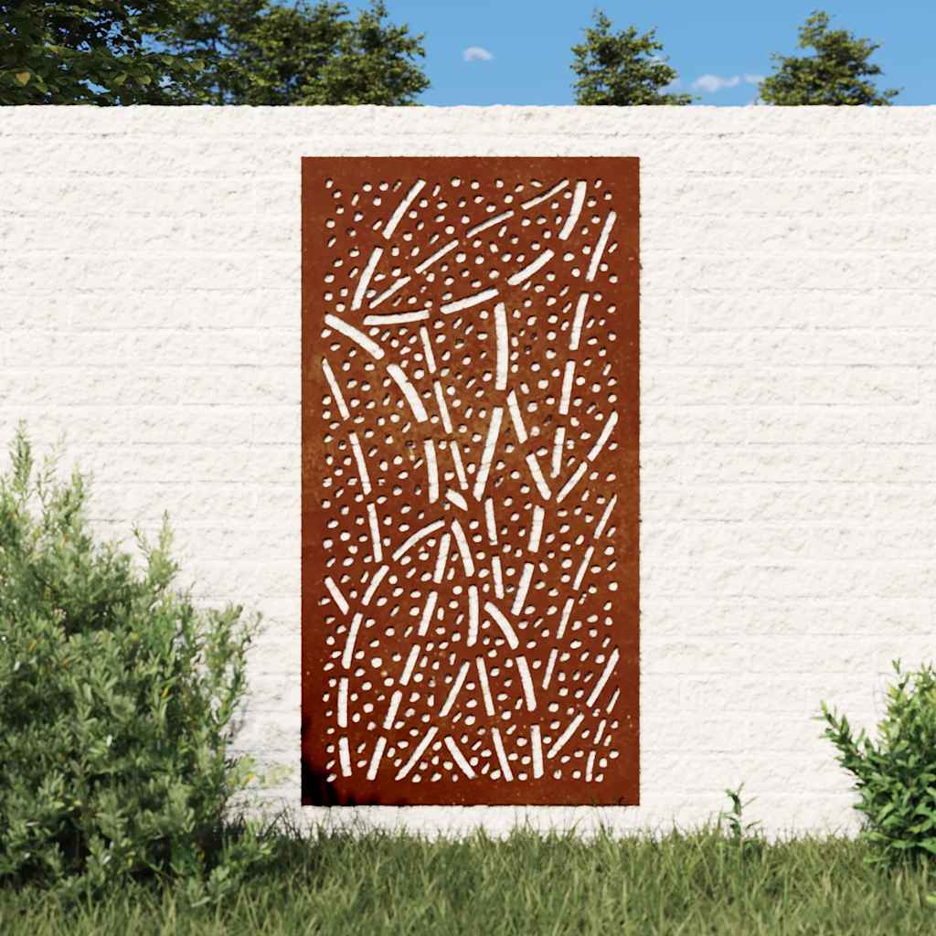 Vidaxl Mur Decoration Garden Leaf Design 105x55 cm Cortenstaal