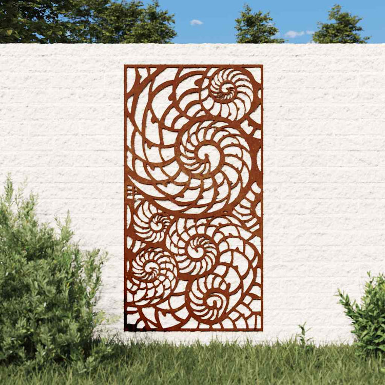 Vidaxl Mur Decoration Design de coque de jardin 105x55 cm Corten Steel