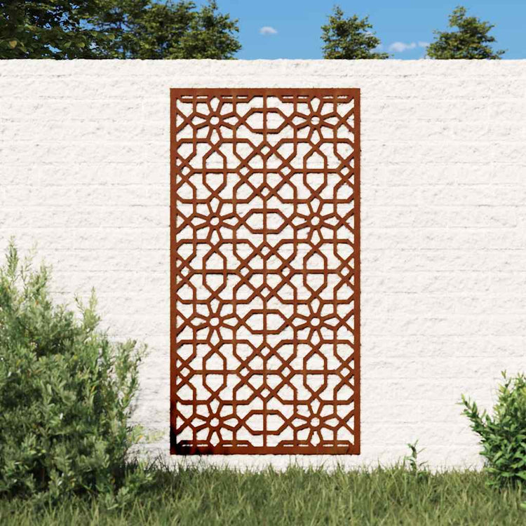 Vidaxxl décoration murale jardin design mauresque 105x55 cm acier corten