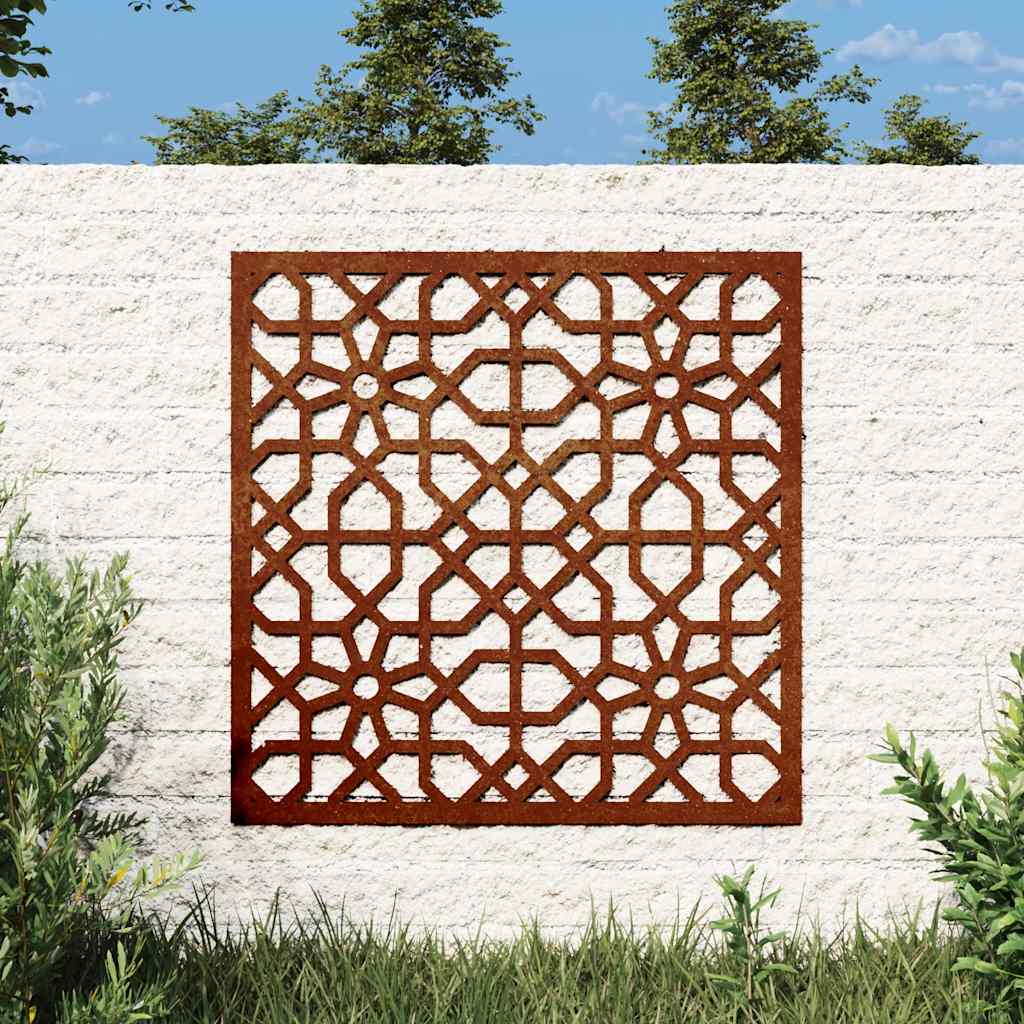 Vidaxl Mur Decoration Garden Laures Design 55x55 cm Cortenstaal