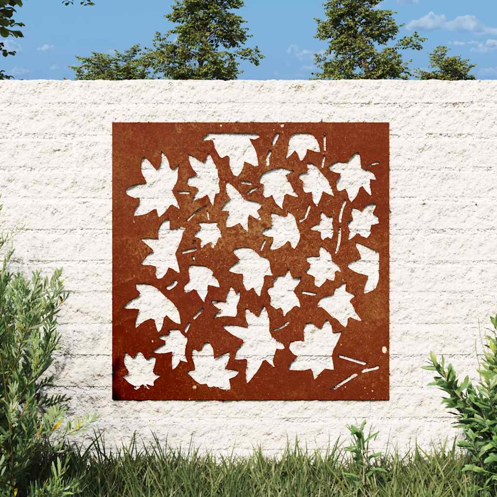 Vidaxl Wall Decoration Garden Esdounnowlad Design 55x55 cm Cortenstaal