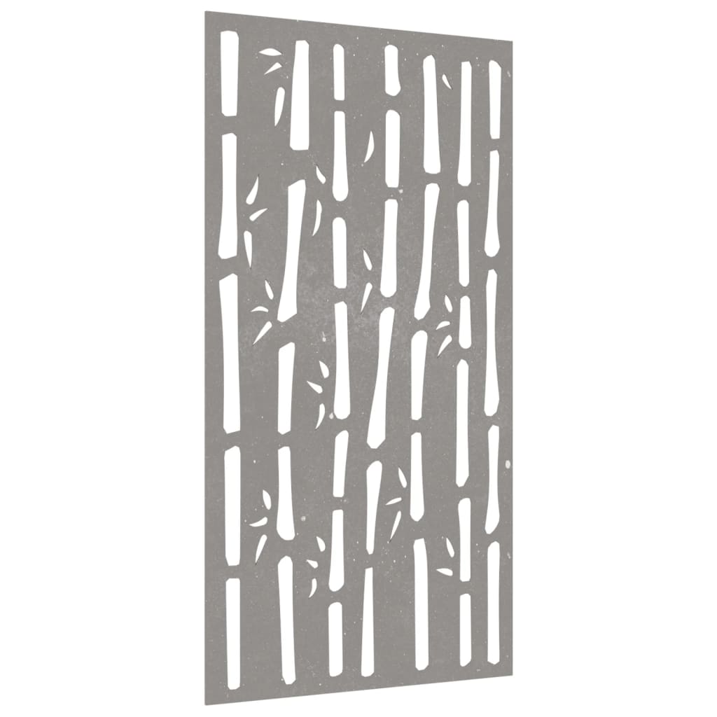 Vidaxl Wall Decoration Garden Bamboo Design 105x55 cm Cortenstaal