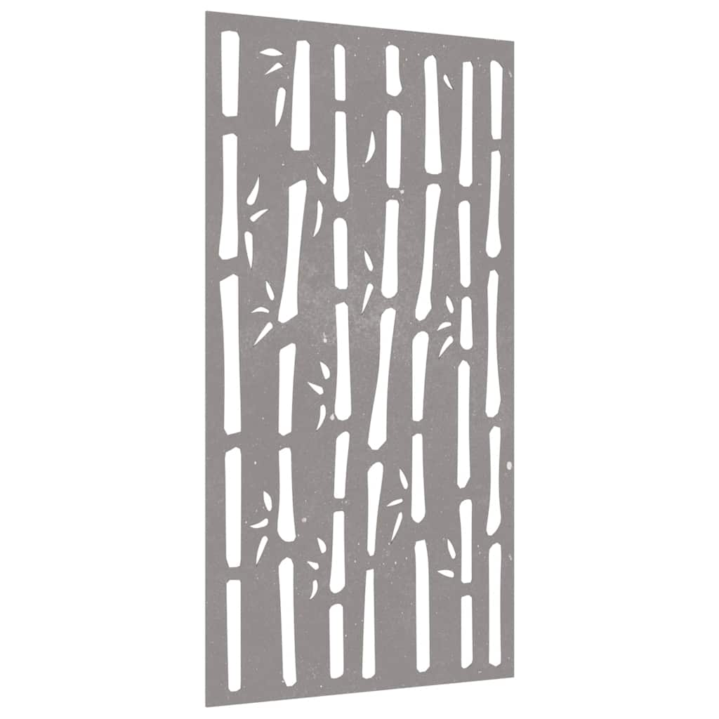 Vidaxxl décoration murale jardin bambou design 105x55 cm acier corten