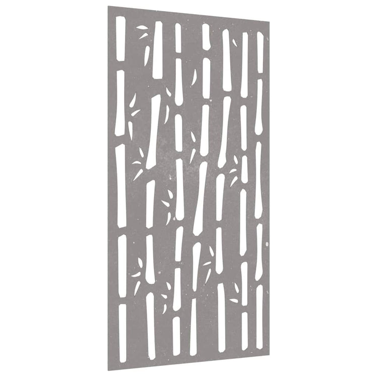 Vidaxxl décoration murale jardin bambou design 105x55 cm acier corten