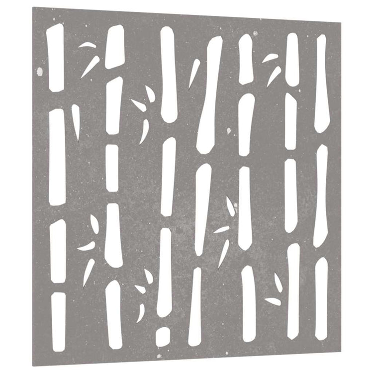 Vidaxl Wall Decoration Garden Bamboo Design 55x55 cm Cortenstaal