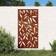 Vidaxl Wall Decoration Garden Bamo Bool Design 105x55 cm Cortenstaal