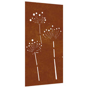 Vidaxl Mur Decoration Garden Flower Design 105x55 cm Cortenstaal - afbeelding 2
