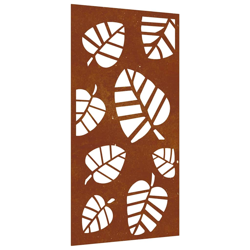 Vidaxl Mur Decoration Garden Leaf Design 105x55 cm Cortenstaal