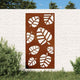 Vidaxl Mur Decoration Garden Leaf Design 105x55 cm Cortenstaal
