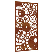 Vidaxl Mur Decoration Garden Gear Design 105x55 cm Corten Steel - afbeelding 2