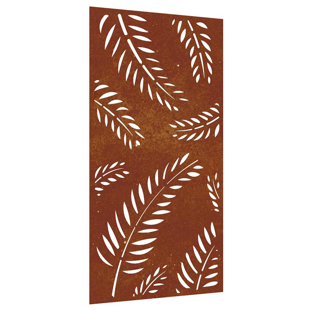 Vidaxl Mur Decoration Garden Leaf Design 105x55 cm Cortenstaal