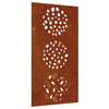 Vidaxl Mur Decoration Garden Leaf Design 105x55 cm Cortenstaal
