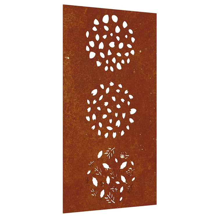 Vidaxl Mur Decoration Garden Leaf Design 105x55 cm Cortenstaal