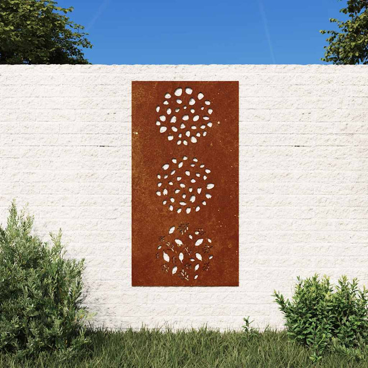 Vidaxl Mur Decoration Garden Leaf Design 105x55 cm Cortenstaal