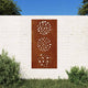 Vidaxl Mur Decoration Garden Leaf Design 105x55 cm Cortenstaal